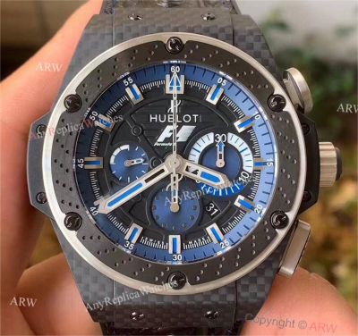 V6 Factory Hublot King Power F1 Interlagos Carbon Fiber 7750 Chronograph Limited Edition